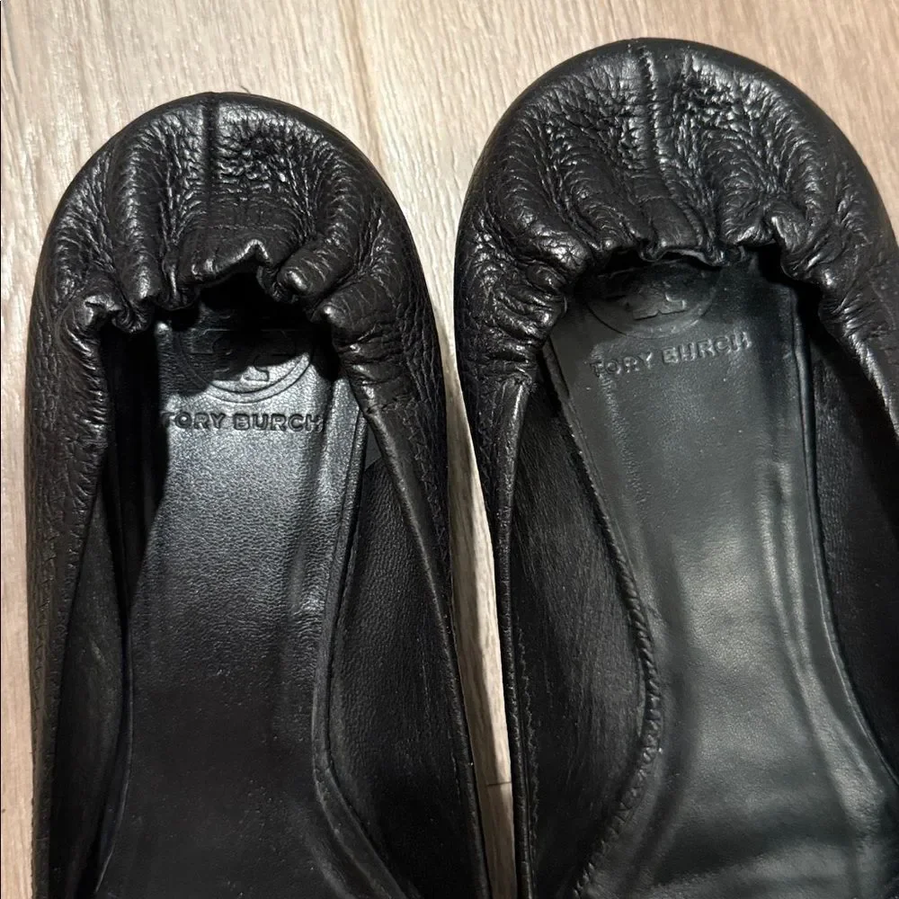 Tory Burch Black Leather Flats